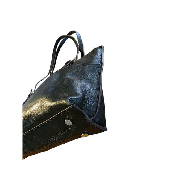 Hobo The Original Black Leather Double Handles Zip Tote Shoulder Bag - Picture 8 of 14